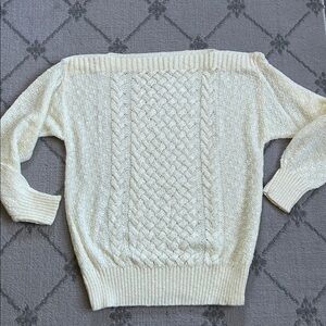 Vintage Keneth too Elegant Cream Cable Knit Sweater
